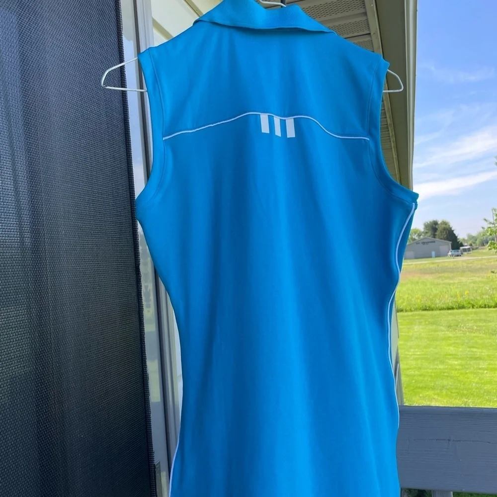Adidas Puremotion Bright Blue Polo Shirt - Picture 3 of 5